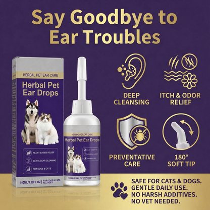 Best Seller🔥  StrollStash Herbal Pet Ear Drops🎉Special limited-time discount-WH