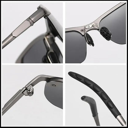StrollStash™ HD Polarized Photochromic Sunglasses UV400 Protection | Retro Oversized Square | Unisex 2026 Essential  -$AC