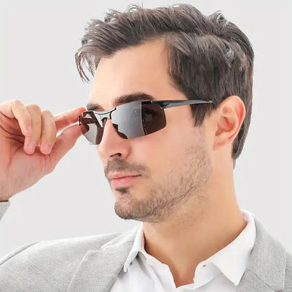 StrollStash™ HD Polarized Photochromic Sunglasses UV400 Protection | Retro Oversized Square | Unisex 2026 Essential  -$AC