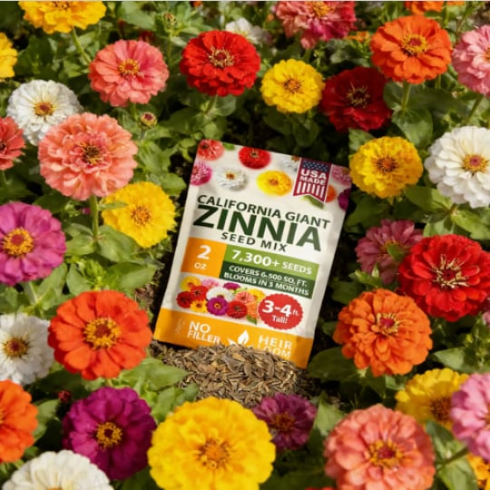🔥HOT SALE 49% OFF-Zinnia Seeds - Pure Seeds - No Filler - USA Heirloom Flower Seeds  -$AC
