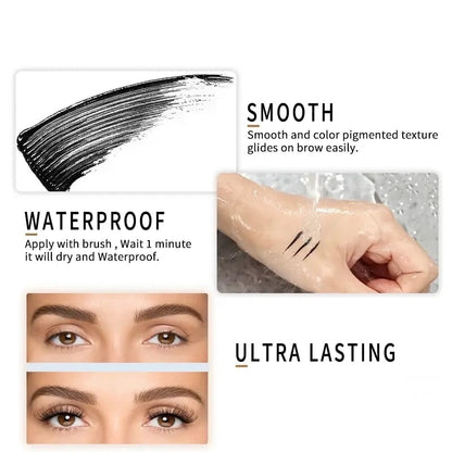 Floravyne 24H Waterproof Volumizing Mascara – Long-Lasting Thick & Defined Lashes, Smudge-Proof & Sweat-Proof Lash Lift Effect-YH