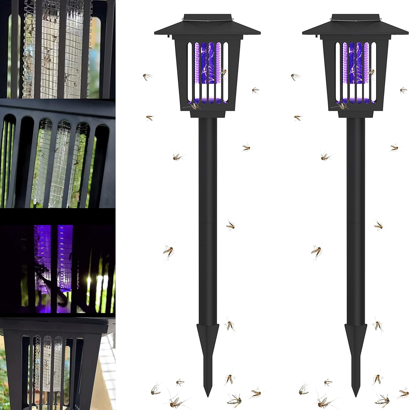 Solar Mosquito Zapper Light – Outdoor Garden Stake Lamp -$AC