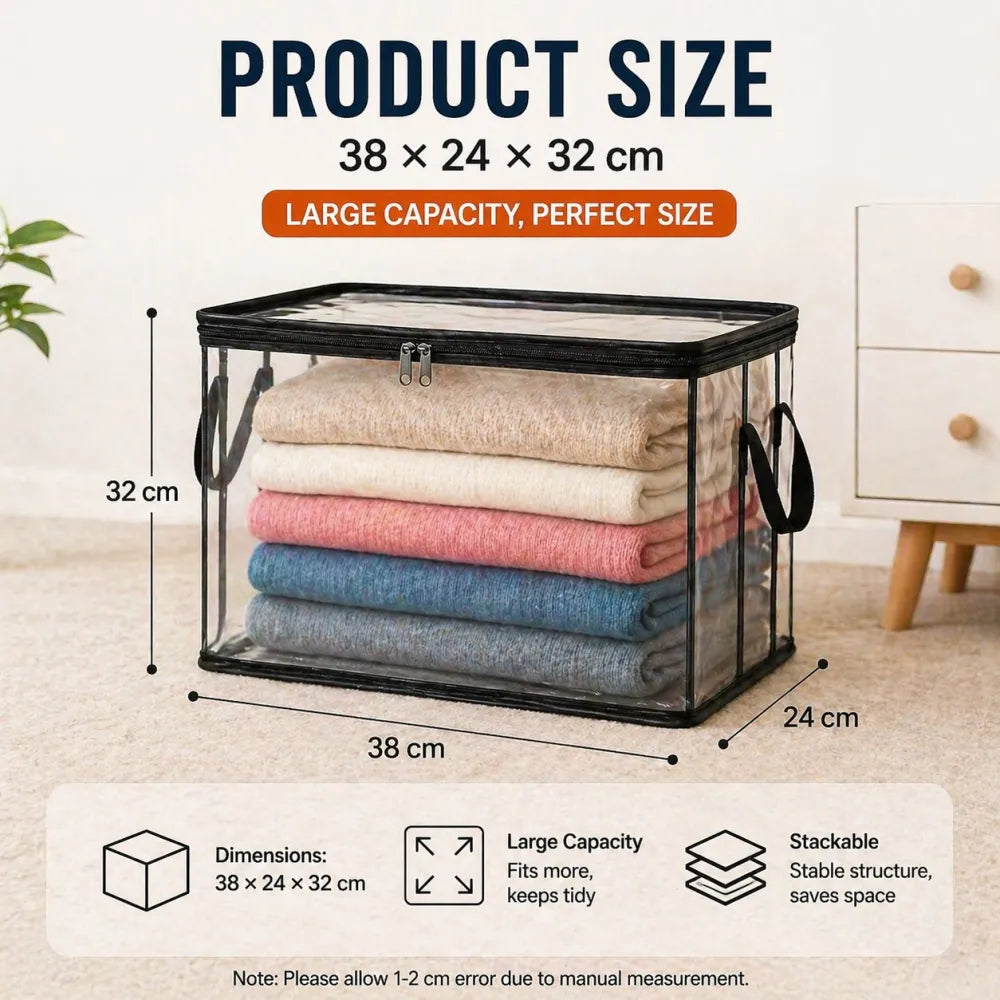 🎁 Last Day Sale 49% 📦Large Heavy-Duty Clear Storage Bag for Clothes, Bedding & Moving -$AC