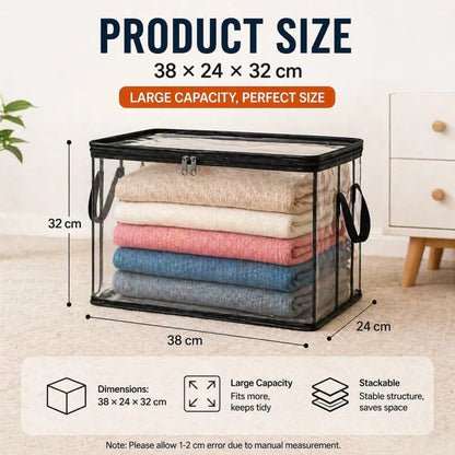 🎁 Last Day Sale 49% 📦Large Heavy-Duty Clear Storage Bag for Clothes, Bedding & Moving -$AC