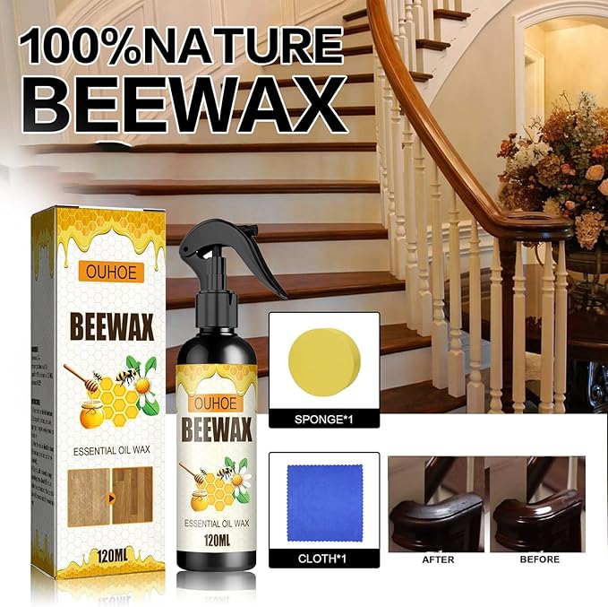 💥LAST DAY SALE 50%OFF✨ Natural Beeswax Repairing & Care Spray – The Safe, Non-Toxic Way to Restore Wood’s Natural Beauty ✨-YH