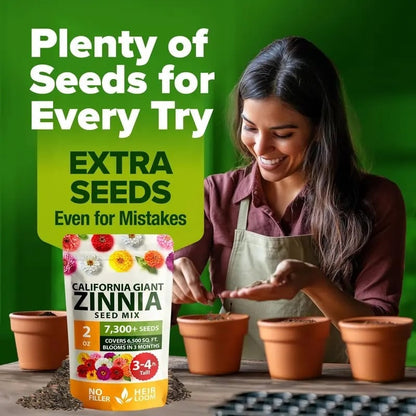 🔥HOT SALE 49% OFF-Zinnia Seeds - Pure Seeds - No Filler - USA Heirloom Flower Seeds  -$AC