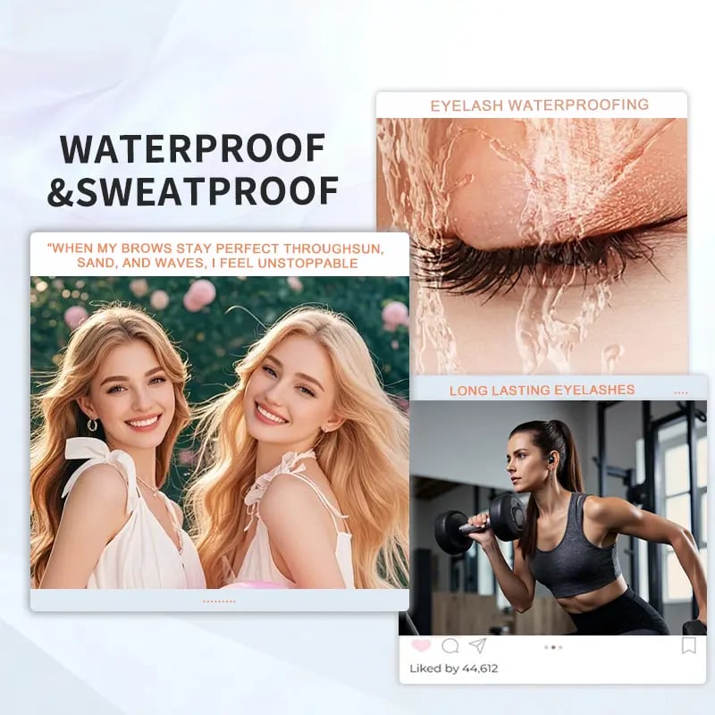 Floravyne 24H Waterproof Volumizing Mascara – Long-Lasting Thick & Defined Lashes, Smudge-Proof & Sweat-Proof Lash Lift Effect-YH
