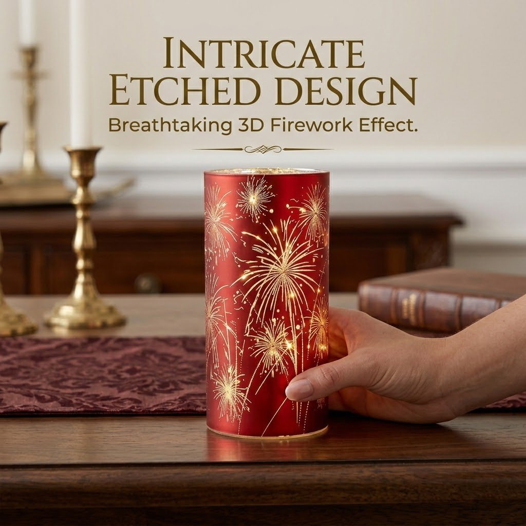 Celebration Firework Lanterns – Premium Patriotic Red, White & Blue Trio -$AC