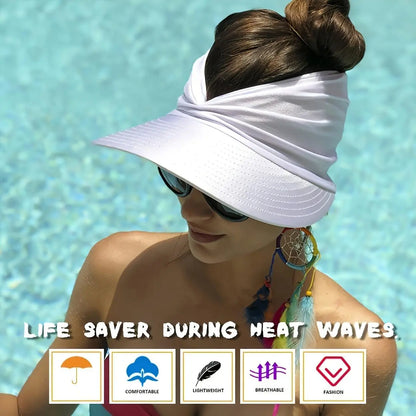 Women's UPF 50+ UV Protection Sun Visor Hat-$AC