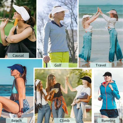 Women's UPF 50+ UV Protection Sun Visor Hat-$AC