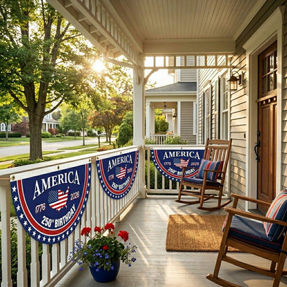 🗽USA 250th Anniversary Flag Half Round Banner🦅 -$AC