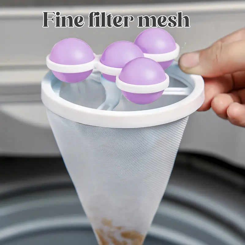 💧Washing Machine Filter Bag 💥Reusable Floating Hair Filter for Laundry-$AC