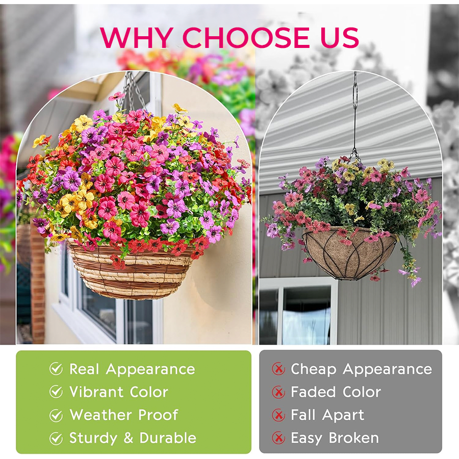 🔥Last Day 60% OFF ! - UV-Resistant Lifelike Artificial Flowers – Zero Maintenance -$AC