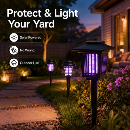 Solar Mosquito Zapper Light – Outdoor Garden Stake Lamp -$AC