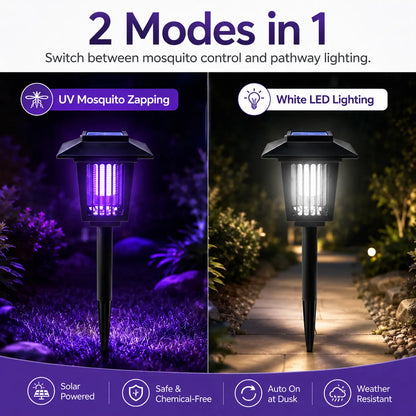 Solar Mosquito Zapper Light – Outdoor Garden Stake Lamp -$AC
