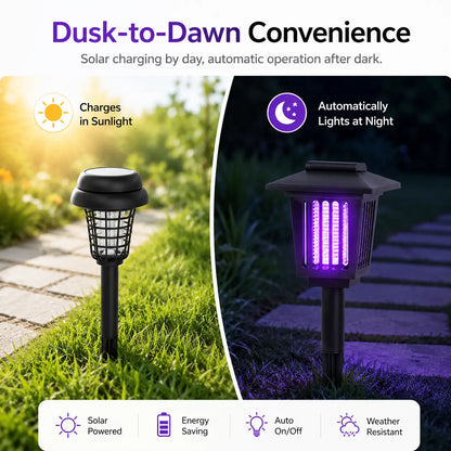 Solar Mosquito Zapper Light – Outdoor Garden Stake Lamp -$AC