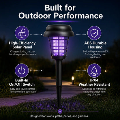 Solar Mosquito Zapper Light – Outdoor Garden Stake Lamp -$AC