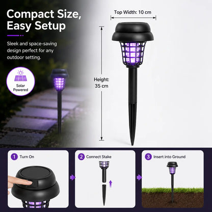 Solar Mosquito Zapper Light – Outdoor Garden Stake Lamp -$AC