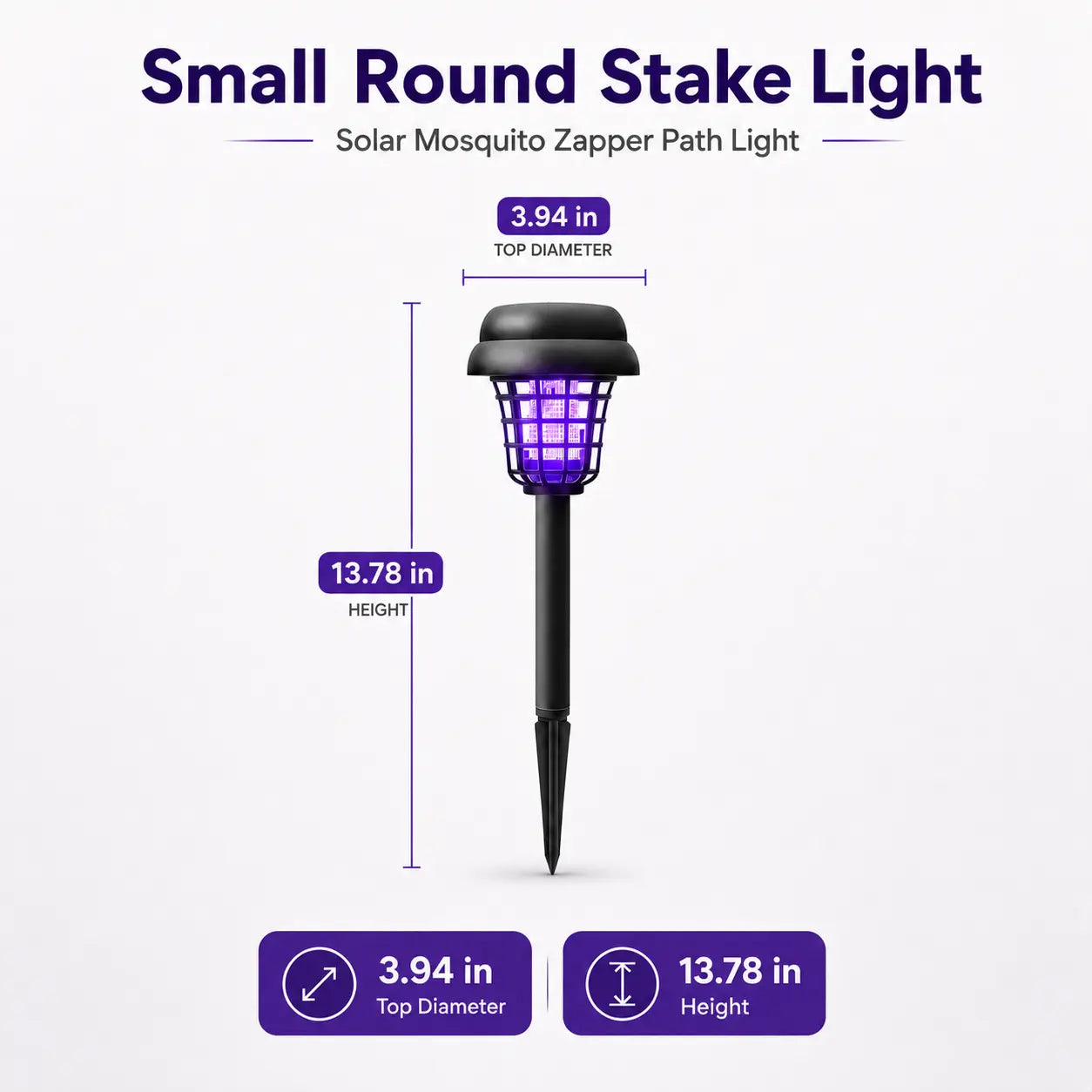 Solar Mosquito Zapper Light – Outdoor Garden Stake Lamp -$AC