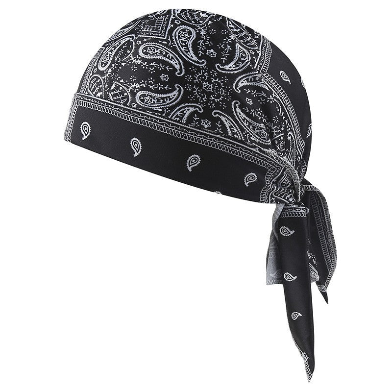 Paisley Cooling Headscarf Cap Set, Motorcycle Pirate Head Wrap Safety Helmet Liner--Elastic Fit Hand Washable Multifunctional Outdoor Headwear for Athletes & Outdoor Enthusiasts-WH