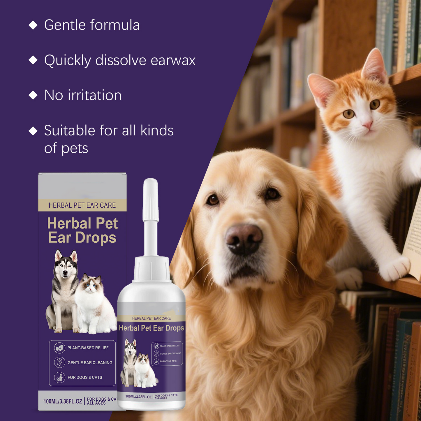 Best Seller🔥  StrollStash Herbal Pet Ear Drops🎉Special limited-time discount-WH