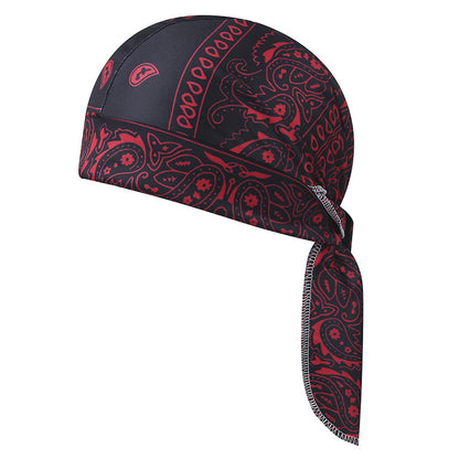 Paisley Cooling Headscarf Cap Set, Motorcycle Pirate Head Wrap Safety Helmet Liner--Elastic Fit Hand Washable Multifunctional Outdoor Headwear for Athletes & Outdoor Enthusiasts-WH