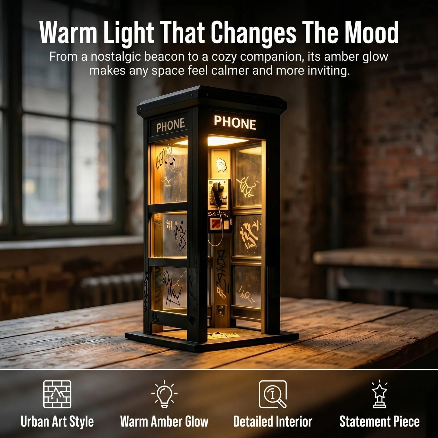 ✨Vintage Phone Booth Ambient Lamp-YH