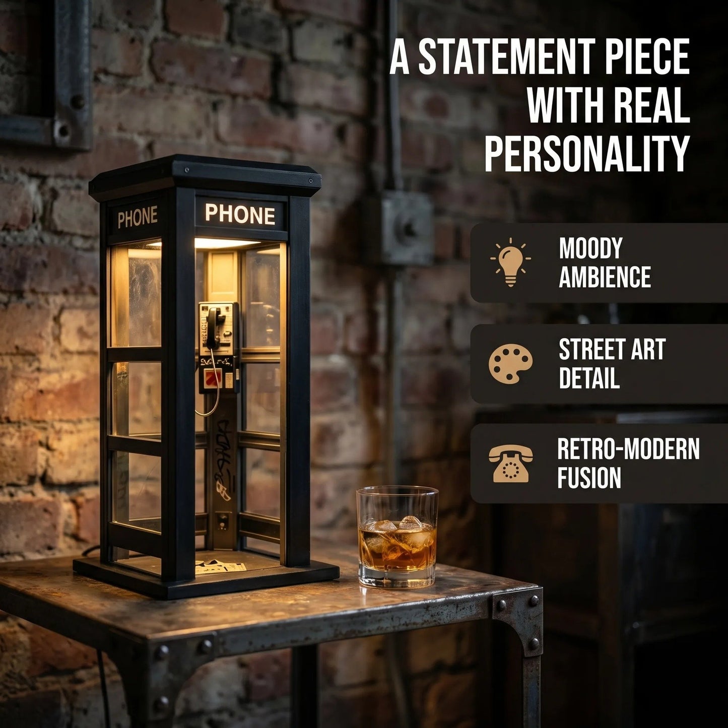 ✨Vintage Phone Booth Ambient Lamp-YH