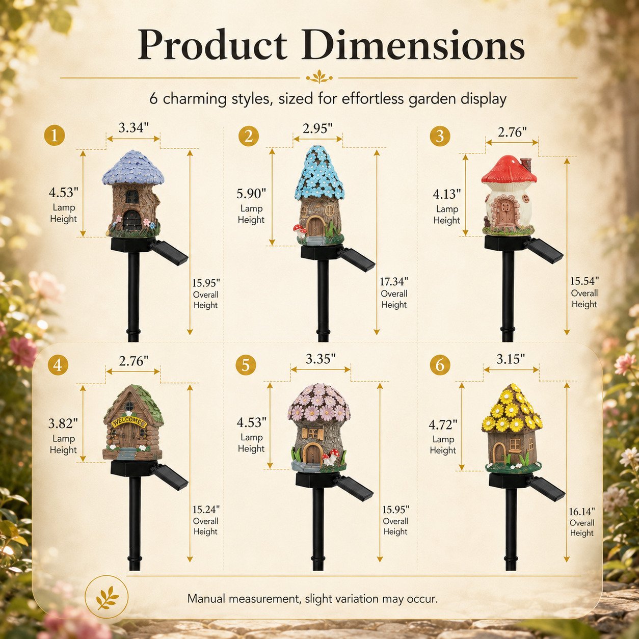 Solar Fairy-Tale Mushroom Cottage Garden Light -$AC