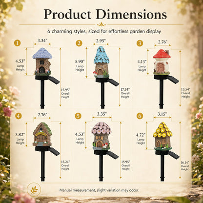 Solar Fairy-Tale Mushroom Cottage Garden Light -$AC