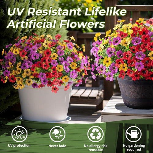 🔥Last Day 60% OFF ! - UV-Resistant Lifelike Artificial Flowers – Zero Maintenance -$AC
