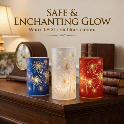 Celebration Firework Lanterns – Premium Patriotic Red, White & Blue Trio -$AC