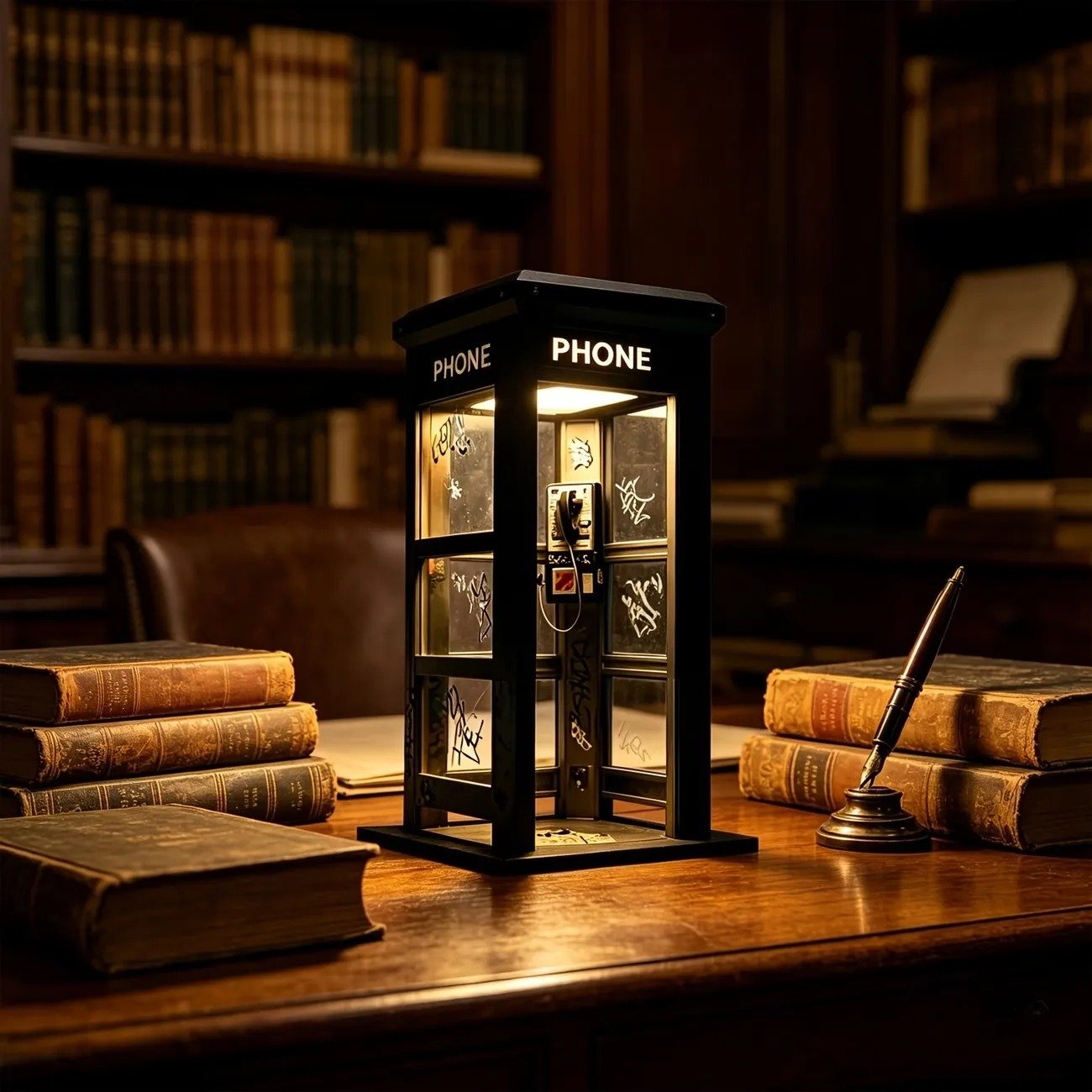 ✨Vintage Phone Booth Ambient Lamp-YH